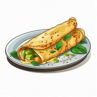 Dosa 2d vector illustration cartoon in white background hi photo