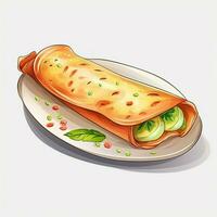 Dosa 2d vector illustration cartoon in white background hi photo