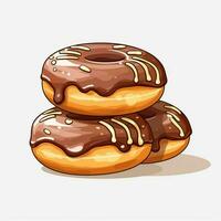 Doughnuts 2d vector illustration cartoon in white backgrou photo