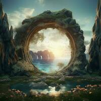 Dreamlike portals high quality ultra hd 8k hdr photo