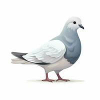 Dove 2d cartoon vector illustration on white background hi photo