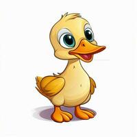 Duck 2d cartoon vector illustration on white background hi photo