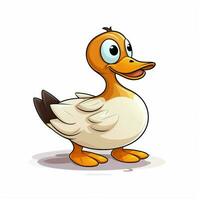 Duck 2d cartoon vector illustration on white background hi photo