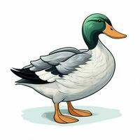 Duck 2d vector illustration cartoon in white background hi photo