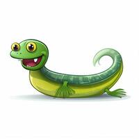 Eel 2d cartoon vector illustration on white background hig photo