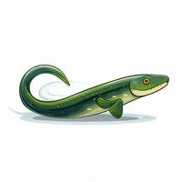 Eel 2d vector illustration cartoon in white background hig photo