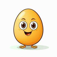 Egg 2d cartoon vector illustration on white background hig photo