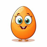 Egg 2d cartoon vector illustration on white background hig photo