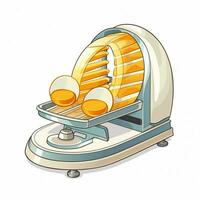 Egg Slicer 2d cartoon illustraton on white background high photo