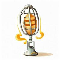 Egg Beater 2d cartoon illustraton on white background high photo