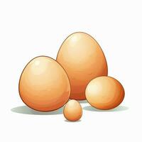 huevos 2d vector ilustración dibujos animados en blanco antecedentes Hola foto