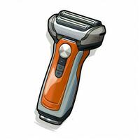 Electric razor 2d cartoon illustraton on white background photo