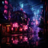 Enigmatic neon dreams photo