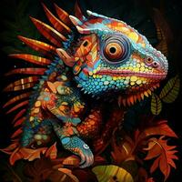 Exotic pets with vibrant and intricate patterns photo