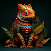 Exotic pets with vibrant and intricate patterns photo