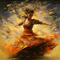 Expressing the power and freedom of movement through dynam photo