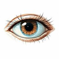 Eyes 2d cartoon illustraton on white background high quality photo