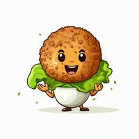 Falafel 2d vector illustration cartoon in white background photo