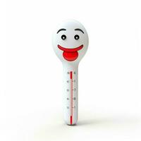 Face with Thermometer emoji on white background high qualiy photo