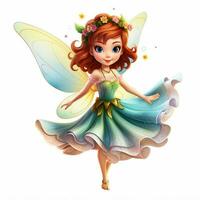 Fairy 2d cartoon illustraton on white background high photo