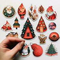 Festive holiday-inspired sticker set photo