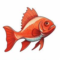 Fish 2d cartoon vector illustration on white background hi photo