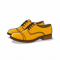 Flat Shoe 2d cartoon illustraton on white background high photo