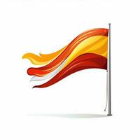 Flag 2d cartoon vector illustration on white background hi photo