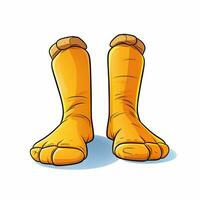 Foot 2d cartoon illustraton on white background high quali photo