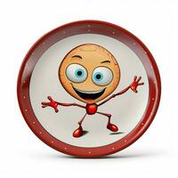 Frisbee 2d cartoon illustraton on white background high photo