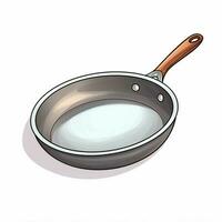 Frying Pan stainless Steel or Nonstick 2d cartoon illustra photo