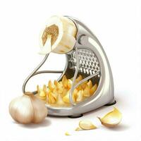 Garlic Crusher 2d cartoon illustraton on white background photo