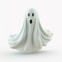 Ghost emoji on white background high quality 4k hdr photo