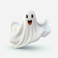 Ghost emoji on white background high quality 4k hdr photo