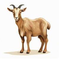 Goat 2d cartoon vector illustration on white background hi photo