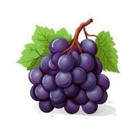 uvas 2d vector ilustración dibujos animados en blanco antecedentes foto