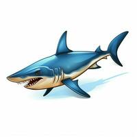 Hammerhead shark 2d cartoon vector illustration on white b photo