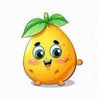 Hala Fruit 2d cartoon vector illustration on white backgro photo