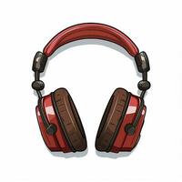 Headset 2d cartoon illustraton on white background high qu photo