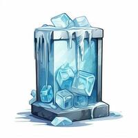 Ice Maker 2d cartoon illustraton on white background high photo