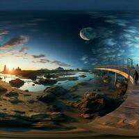 Illusionary panoramas high quality ultra hd 8k hdr photo