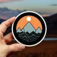 Imagine a sticker with a minimalist contemporary design photo