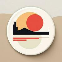 Imagine a sticker with a minimalist contemporary design photo