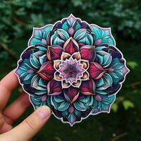 Intricate and delicate mandala stickers photo