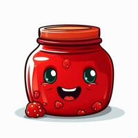 Jam 2d cartoon vector illustration on white background hig photo