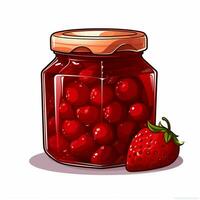 Jam 2d cartoon vector illustration on white background hig photo