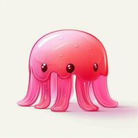 Jelly 2d vector illustration cartoon in white background h photo