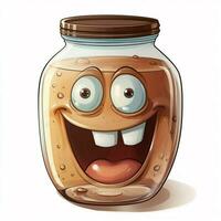 Jar 2d cartoon illustraton on white background high qualit photo