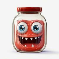 Jar 2d cartoon illustraton on white background high qualit photo