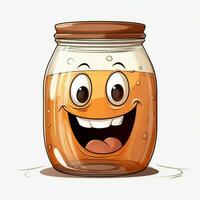 Jar 2d cartoon illustraton on white background high qualit photo